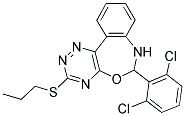 6-(2,6-DICHLOROPHENYL)-3-(PROPYLTHIO)-6,7-DIHYDRO[1,2,4]TRIAZINO[5,6-D][3,1]BENZOXAZEPINE Struktur