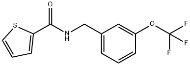 2-THIENYL-N-((3-(TRIFLUOROMETHOXY)PHENYL)METHYL)FORMAMIDE Struktur