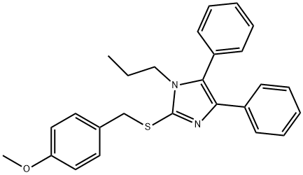 2-[(4-METHOXYBENZYL)SULFANYL]-4,5-DIPHENYL-1-PROPYL-1H-IMIDAZOLE Struktur