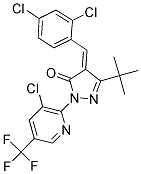 4-((2,4-DICHLOROPHENYL)METHYLENE)-3-(TERT-BUTYL)-1-(3-CHLORO-5-(TRIFLUOROMETHYL)(2-PYRIDYL))-2-PYRAZOLIN-5-ONE Struktur