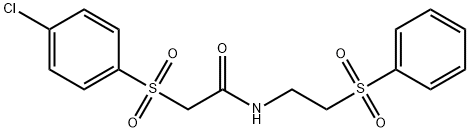 2-[(4-CHLOROPHENYL)SULFONYL]-N-[2-(PHENYLSULFONYL)ETHYL]ACETAMIDE Struktur