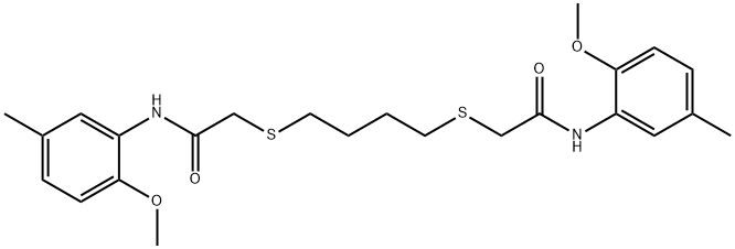 2-[(4-([2-(2-METHOXY-5-METHYLANILINO)-2-OXOETHYL]SULFANYL)BUTYL)SULFANYL]-N-(2-METHOXY-5-METHYLPHENYL)ACETAMIDE Struktur