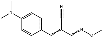 3-[4-(DIMETHYLAMINO)PHENYL]-2-[(METHOXYIMINO)METHYL]ACRYLONITRILE Struktur