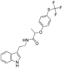 N-(2-INDOL-3-YLETHYL)-2-(4-(TRIFLUOROMETHYLTHIO)PHENOXY)PROPANAMIDE Struktur