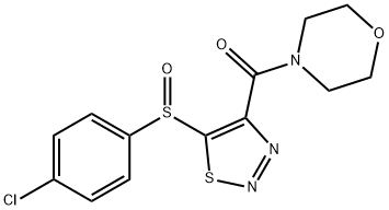 (5-[(4-CHLOROPHENYL)SULFINYL]-1,2,3-THIADIAZOL-4-YL)(MORPHOLINO)METHANONE Struktur