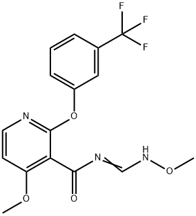 4-METHOXY-N-[(METHOXYIMINO)METHYL]-2-[3-(TRIFLUOROMETHYL)PHENOXY]NICOTINAMIDE Struktur