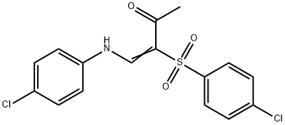 4-((4-CHLOROPHENYL)AMINO)-3-((4-CHLOROPHENYL)SULFONYL)BUT-3-EN-2-ONE Struktur