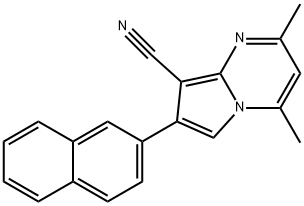 2,4-DIMETHYL-7-(2-NAPHTHYL)PYRROLO[1,2-A]PYRIMIDINE-8-CARBONITRILE Struktur