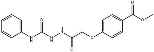 METHYL 4-(PHENYLAMINO)-1-(2-ACETOXYBENZOATE)THIOSEMICARBAZIDE Struktur