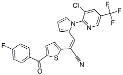 3-(1-[3-CHLORO-5-(TRIFLUOROMETHYL)-2-PYRIDINYL]-1H-PYRROL-2-YL)-2-[5-(4-FLUOROBENZOYL)-2-THIENYL]ACRYLONITRILE Struktur