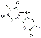 2-(1,3-DIMETHYL-2,6-DIOXO-2,3,6,7-TETRAHYDRO-1H-PURIN-8-YLSULFANYL)-PROPIONIC ACID Struktur