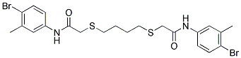 2-[(4-([2-(4-BROMO-3-METHYLANILINO)-2-OXOETHYL]SULFANYL)BUTYL)SULFANYL]-N-(4-BROMO-3-METHYLPHENYL)ACETAMIDE Struktur