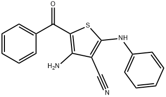 4-AMINO-2-ANILINO-5-BENZOYL-3-THIOPHENECARBONITRILE Struktur