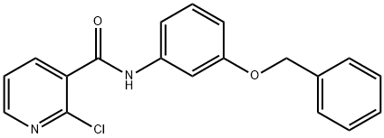 (2-CHLORO(3-PYRIDYL))-N-(3-(PHENYLMETHOXY)PHENYL)FORMAMIDE Struktur