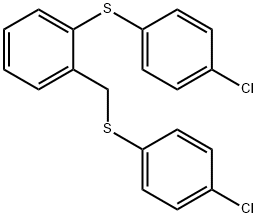 1-[(4-CHLOROPHENYL)SULFANYL]-2-([(4-CHLOROPHENYL)SULFANYL]METHYL)BENZENE Struktur