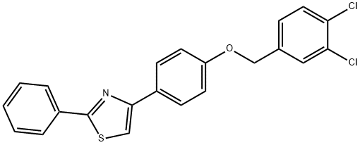 3,4-DICHLOROBENZYL 4-(2-PHENYL-1,3-THIAZOL-4-YL)PHENYL ETHER Struktur