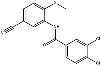 3,4-DICHLORO-N-[5-CYANO-2-(METHYLSULFANYL)PHENYL]BENZENECARBOXAMIDE Struktur