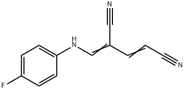 4-[(4-FLUOROANILINO)METHYLENE]-2-PENTENEDINITRILE Struktur