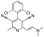 4-(2,6-DICHLOROPHENYL)-2-[2-(DIMETHYLAMINO)VINYL]-6-METHYL-3,5-PYRIDINEDICARBONITRILE Struktur