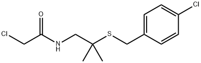 2-CHLORO-N-(2-[(4-CHLOROBENZYL)SULFANYL]-2-METHYLPROPYL)ACETAMIDE Struktur