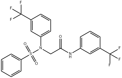 2-[(PHENYLSULFONYL)-3-(TRIFLUOROMETHYL)ANILINO]-N-[3-(TRIFLUOROMETHYL)PHENYL]ACETAMIDE Struktur