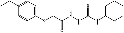 1-(2-(4-ETHYLPHENOXY)ACETYL)-4-CYCLOHEXYLTHIOSEMICARBAZIDE Struktur