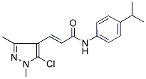 N1-(4-ISOPROPYLPHENYL)-3-(5-CHLORO-1,3-DIMETHYL-1H-PYRAZOL-4-YL)ACRYLAMIDE Struktur