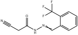 2-CYANO-N'-([2-(TRIFLUOROMETHYL)PHENYL]METHYLENE)ACETOHYDRAZIDE Struktur