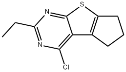 4-CHLORO-2-ETHYL-6,7-DIHYDRO-5H-CYCLOPENTA[4,5]THIENO[2,3-D]PYRIMIDINE Struktur