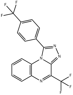 4-(TRIFLUOROMETHYL)-1-[4-(TRIFLUOROMETHYL)PHENYL][1,2,4]TRIAZOLO[4,3-A]QUINOXALINE Struktur