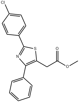 METHYL 2-[2-(4-CHLOROPHENYL)-4-PHENYL-1,3-THIAZOL-5-YL]ACETATE Struktur