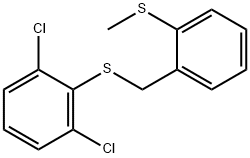 1,3-DICHLORO-2-([2-(METHYLSULFANYL)BENZYL]SULFANYL)BENZENE Struktur