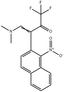 4-(DIMETHYLAMINO)-1,1,1-TRIFLUORO-3-(1-NITRO-2-NAPHTHYL)-3-BUTEN-2-ONE Struktur