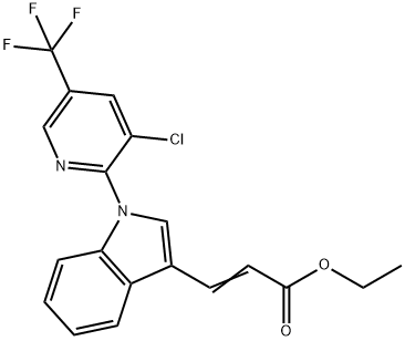 ETHYL 3-(1-[3-CHLORO-5-(TRIFLUOROMETHYL)-2-PYRIDINYL]-1H-INDOL-3-YL)ACRYLATE Struktur