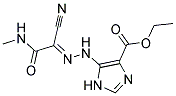 ETHYL 5-{(2E)-2-[1-CYANO-2-(METHYLAMINO)-2-OXOETHYLIDENE]HYDRAZINO}-1H-IMIDAZOLE-4-CARBOXYLATE Struktur