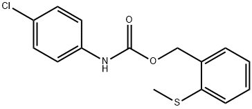 2-(METHYLSULFANYL)BENZYL N-(4-CHLOROPHENYL)CARBAMATE Struktur