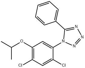 1-(2,4-DICHLORO-5-ISOPROPOXYPHENYL)-5-PHENYL-1H-1,2,3,4-TETRAAZOLE Struktur