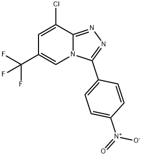 8-CHLORO-3-(4-NITROPHENYL)-6-(TRIFLUOROMETHYL)[1,2,4]TRIAZOLO[4,3-A]PYRIDINE Struktur