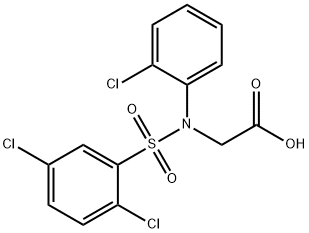 2-(2-CHLORO[(2,5-DICHLOROPHENYL)SULFONYL]ANILINO)ACETIC ACID Struktur