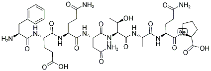 H-PHE-GLU-GLN-ASN-THR-ALA-GLN-PRO-OH Struktur