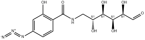 N-(4-AZIDOSALICYL)-6-AMIDO-6-DEOXY-GLUCOPYRANOSE Struktur