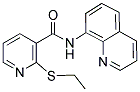 (2-ETHYLTHIO(3-PYRIDYL))-N-(8-QUINOLYL)FORMAMIDE Struktur