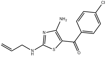 [2-(ALLYLAMINO)-4-AMINO-1,3-THIAZOL-5-YL](4-CHLOROPHENYL)METHANONE Struktur