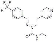 N-ETHYL-4-(PYRIDIN-4-YL)-3-[4-(TRIFLUOROMETHYL)PHENYL]PYRAZOLE-1-CARBOXAMIDE Struktur