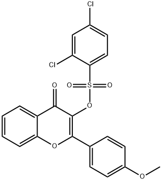 2-(4-METHOXYPHENYL)-4-OXO-4H-CHROMEN-3-YL 2,4-DICHLOROBENZENESULFONATE Struktur