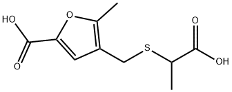 4-([(1-CARBOXYETHYL)SULFANYL]METHYL)-5-METHYL-2-FUROIC ACID Struktur