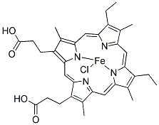 FE(III) MESOPORPHYRIN IX CHLORIDE Struktur