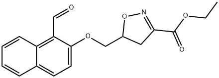 ETHYL 5-([(1-FORMYL-2-NAPHTHYL)OXY]METHYL)-4,5-DIHYDRO-3-ISOXAZOLECARBOXYLATE Struktur