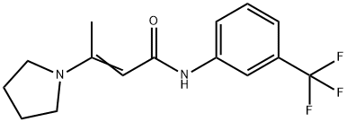 3-PYRROLIDIN-1-YL-BUT-2-ENOIC ACID (3-TRIFLUOROMETHYL-PHENYL)-AMIDE Struktur