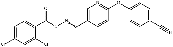 4-([5-(([(2,4-DICHLOROBENZOYL)OXY]IMINO)METHYL)-2-PYRIDINYL]OXY)BENZENECARBONITRILE Struktur